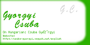 gyorgyi csuba business card